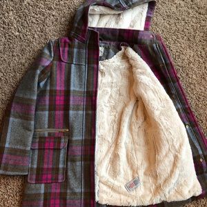 Boden Johnnie B. Plaid coat petite 0-2 teen 13-14